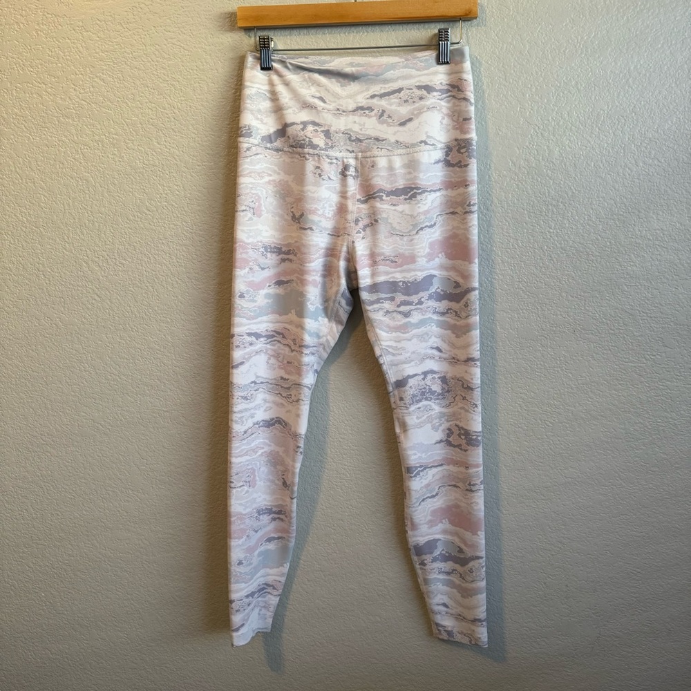 Women’s Beyond Yoga Marble Design Full Length Leggings Soft Size Large